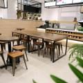 O'Coffee Club - Jewel Changi Airport (Basement Level) | Product Seen: [Alex Low Stool – Wood Seat, FLAT® KX22 – H720 (For Dining Table) & Customised Distressed table top + Ricky Table Base – Customisable]